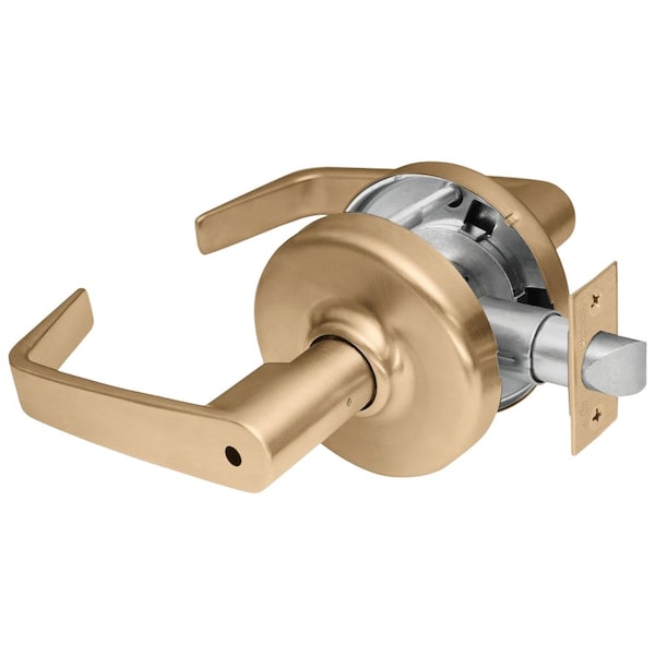 Grade 1 Privacy Cylindrical Lock, Newport Lever, Non-Keyed, Satin Bronze Finish, Non-handed